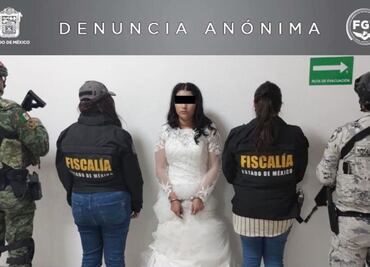 No llegó a su boda: detienen a presunta extorsionadora en Edomex con todo y vestido de novia