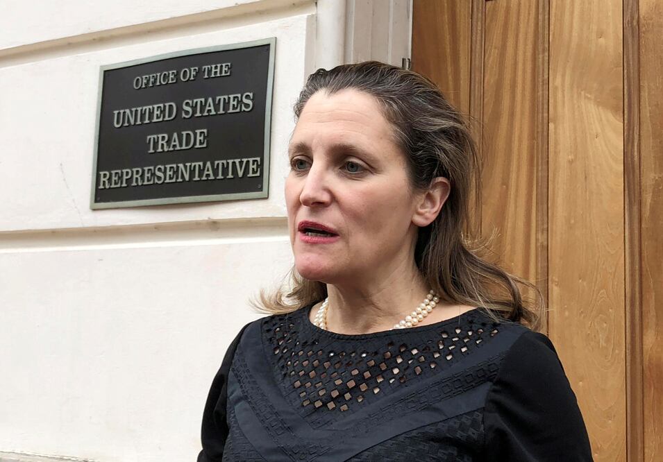 Canciller de Canadá Chrystia Freeland (REUTERS)
