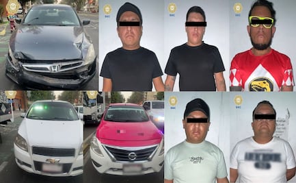 Detienen a montachoques en Álvaro Obregón; SSC aseguró teléfonos de alta gama, dinero en efectivo y tres vehículos  