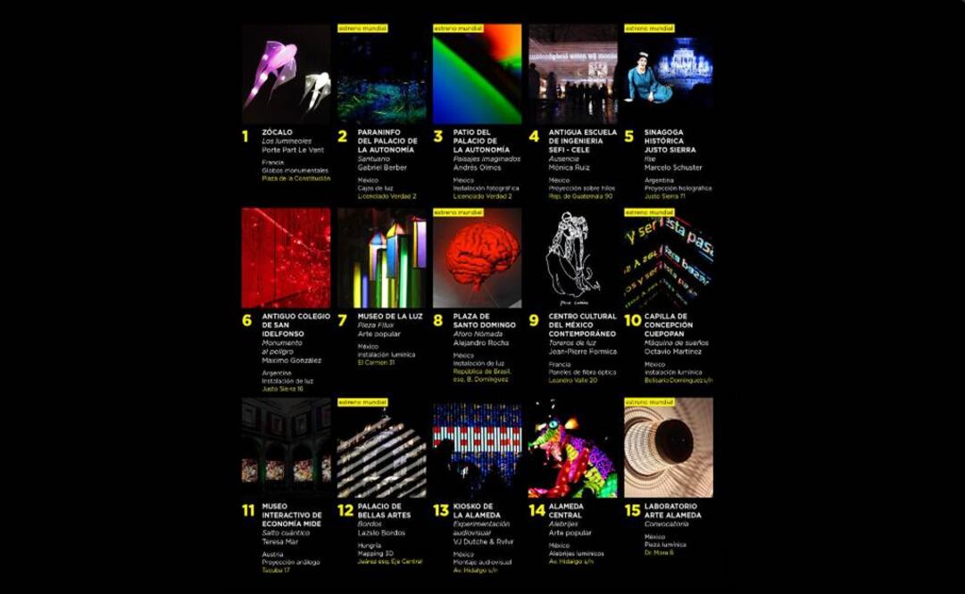 Festival Internacional de Luces llega por segunda vez al DF