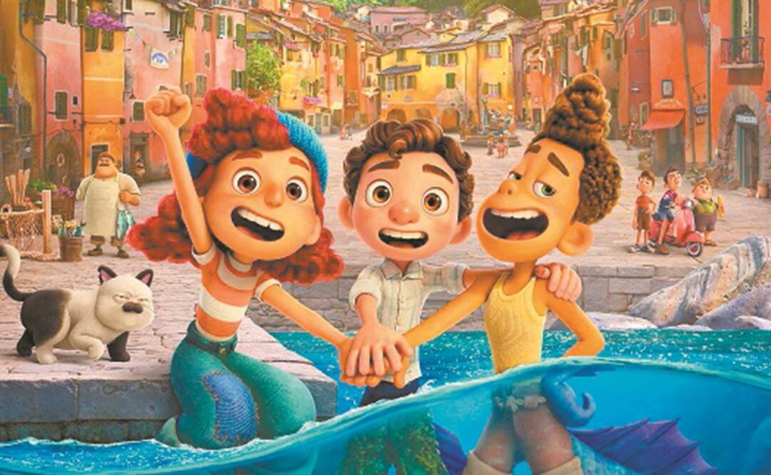 La historia ambientada en Italia sigue al pequeño Luca y Alberto, unos monstruos marinos, quienes se hacen amigos de Giulia. Foto: Disney.