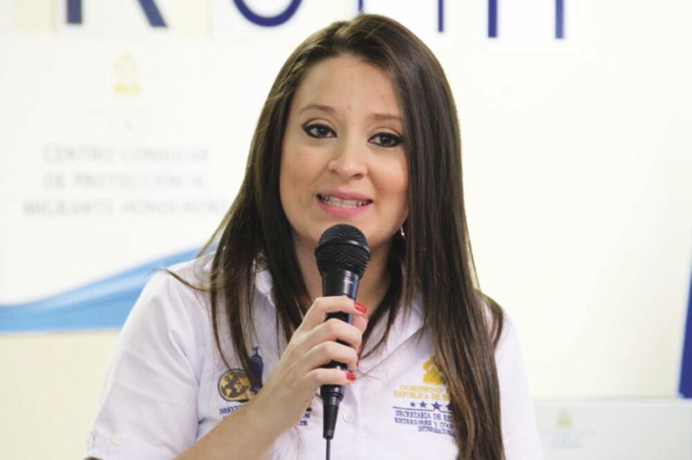 Gabriela Vega, directora del Centro Consular de Protección al Migrante Hondureño