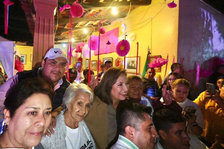 Xóchitl Gálvez concluye actividades de campaña en la casa familiar materna, misma que tiene más de 100 años de antigüedad. Foto: Berenice Fregoso | El Universal