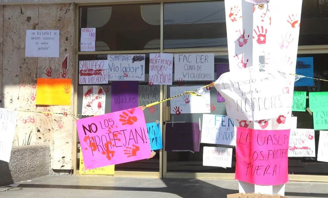 Detienen a menor de edad presuntamente implicado en violación en la Facultad de Derecho de la UASLP (29/10/2025). Foto: Especial