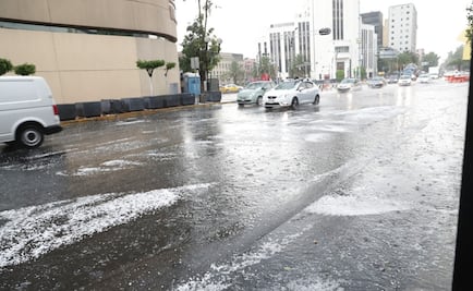 Reportan vialidades afectadas por caída de granizo en la CDMX