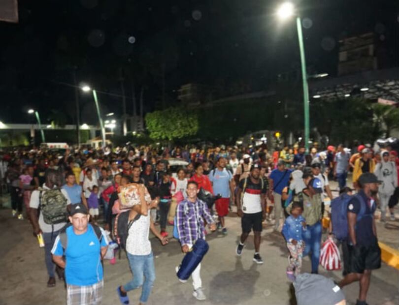 Caravana de migrantes comienza viaje tras 6 meses varados en Chiapas