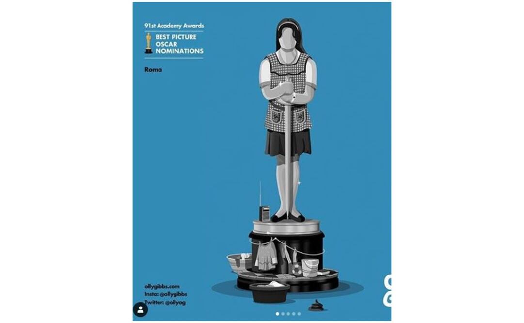 Aparicio luce como su personaje de la trabajadora doméstica Cleo. FOTO: Especial