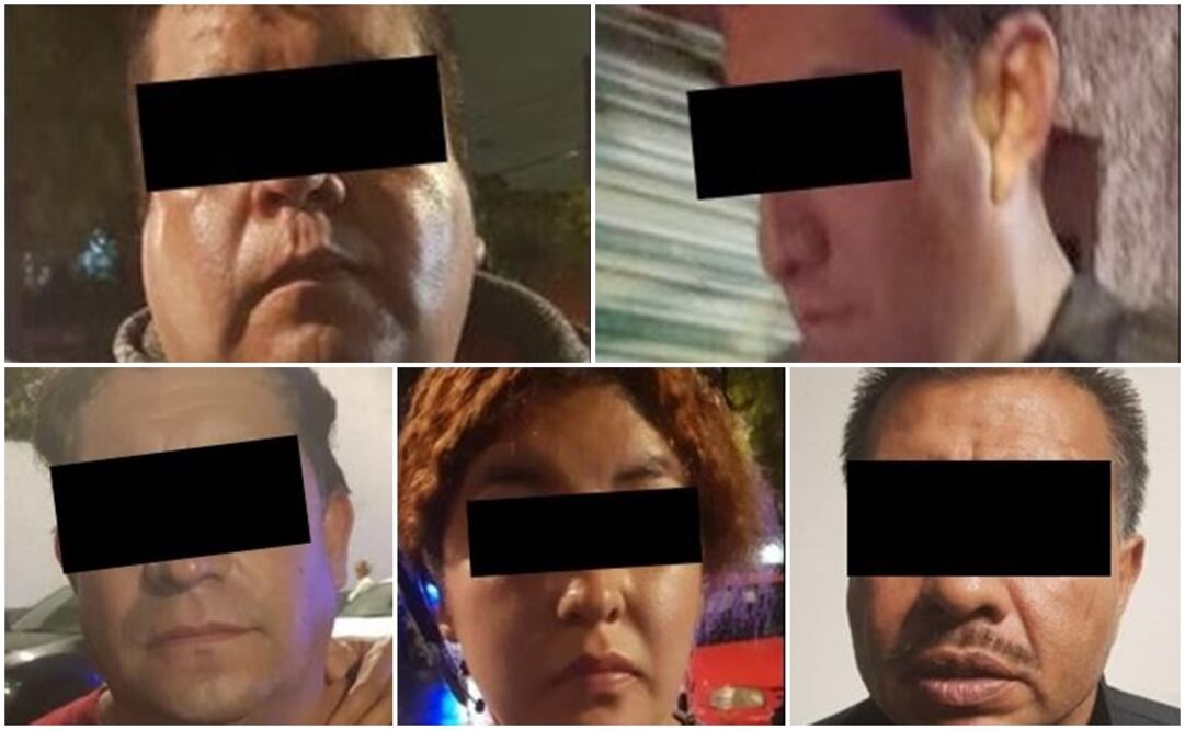 Fotografías de los cinco presuntos secuestradores (ESPECIAL)