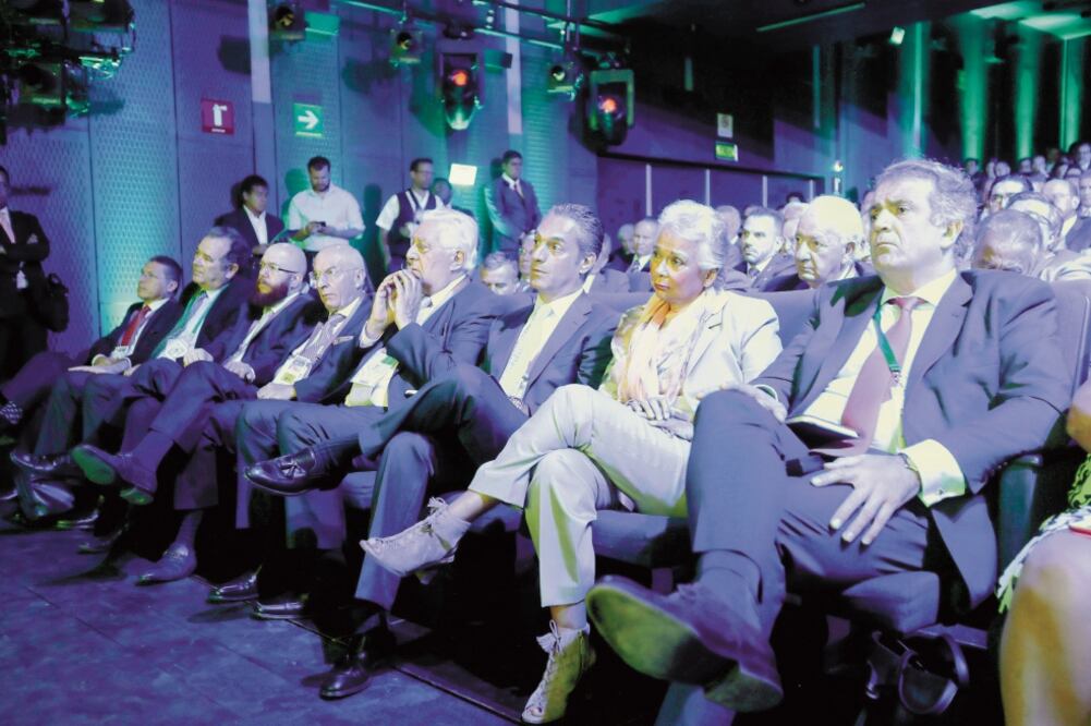 La secretaria de Gobernación, Olga Sánchez Cordero, durante la inauguración de la 25 reunión plenaria de la Fundación Círculo de Montevideo. / IVÁN STEPHENS. EL UNIVERSAL