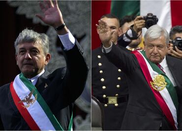 AMLO, a 12 años de la banda legítima: así se veía, así se ve