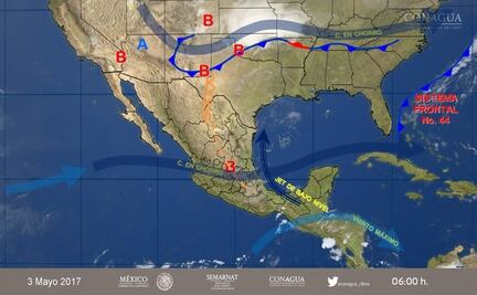 Frente Frío 45 ingresará al país con potencial de tormentas fuertes