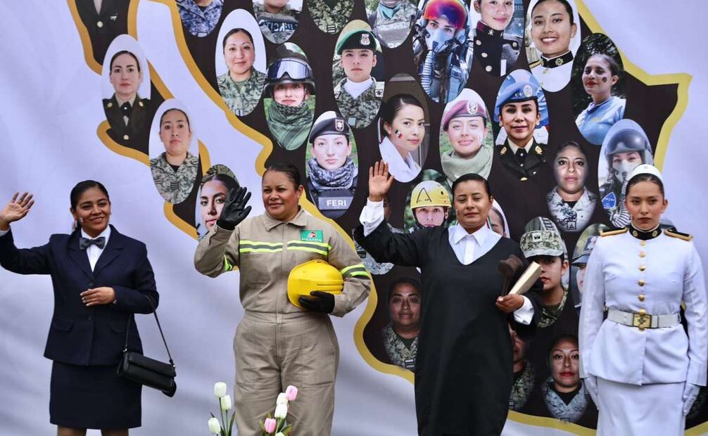 Primer desfile de Sheinbaum por aniversario de la Independencia, inspira a mujeres de las Fuerzas Armadas. Foto: Berenice Fregoso/ EL UNIVERSAL