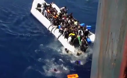 Video: Desesperación en el Mediterráneo; graban rescate de migrantes