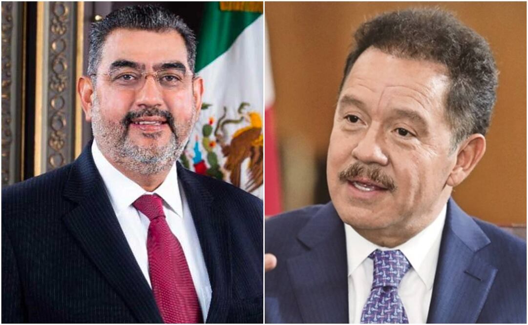 Sergio Salomón Céspedes, nuevo gobernador de Puebla e Ignacio Mier, coordinador de Morena en la Cámara de Diputados. Foto: Archivo/EL UNIVERSAL 