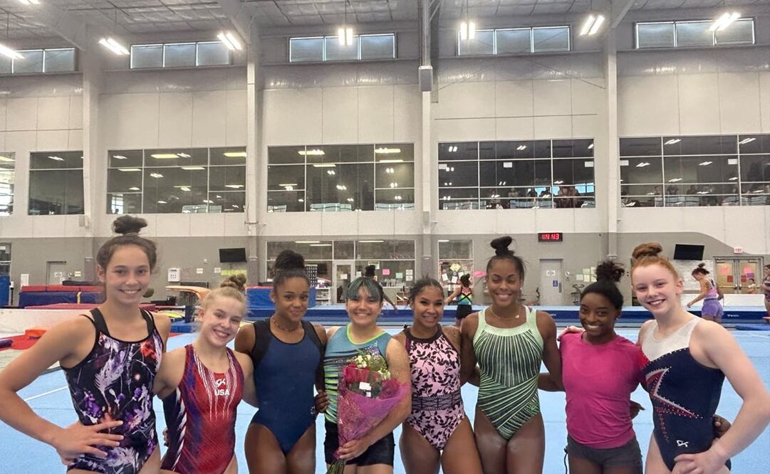 Alexa Moreno junto a Simone Biles / Foto: Especiales