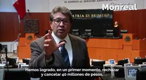 Va a Morena 10% de dieta de senadores morenistas: Monreal