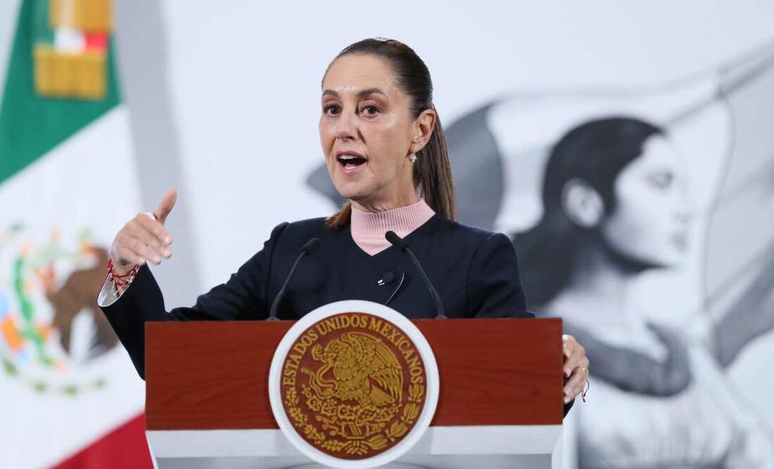 Claudia Sheinbaum, presidenta de México, durante la mañanera del 29 de octubre del 2025. Foto: EFE