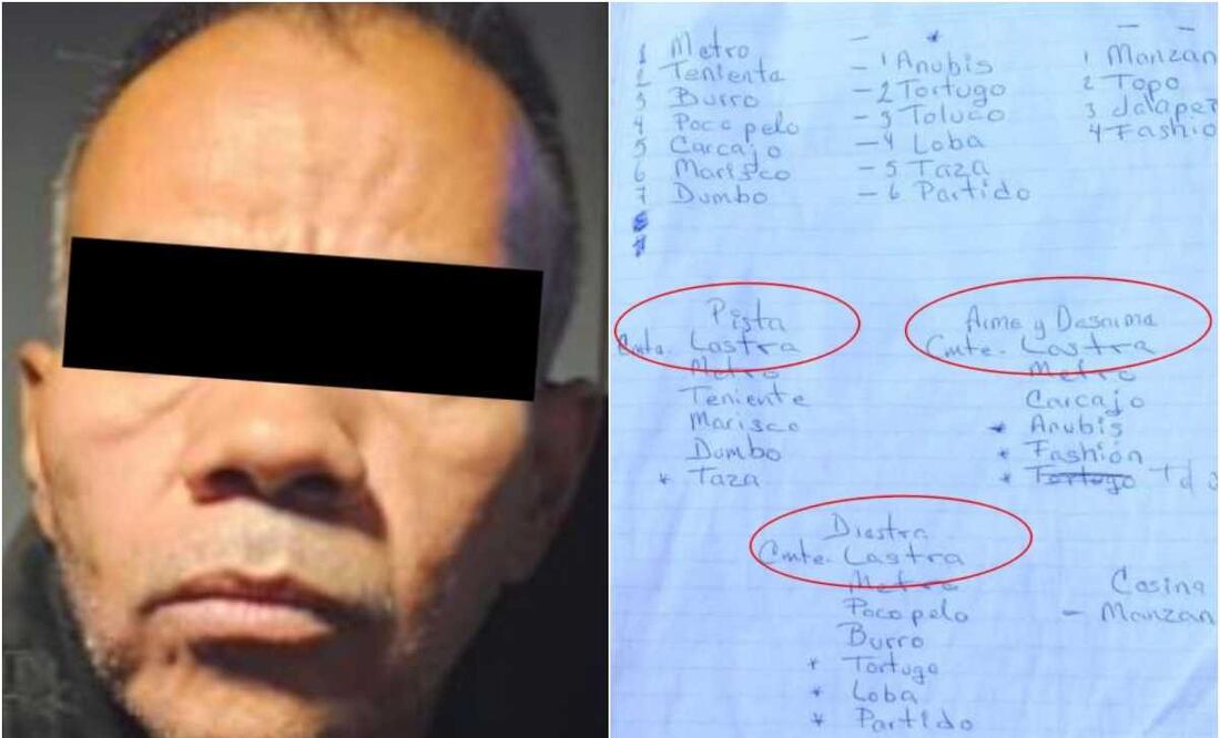 El nombre de "El Lastra" aparece en la lista encontrada en el Rancho Izaguirre en Teuchitlán. Fotos: Especiales