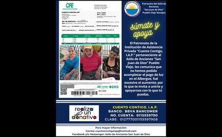 Asilo de ancianos pide ayuda para pagar más de 41 mil pesos de energía eléctrica en Sonora