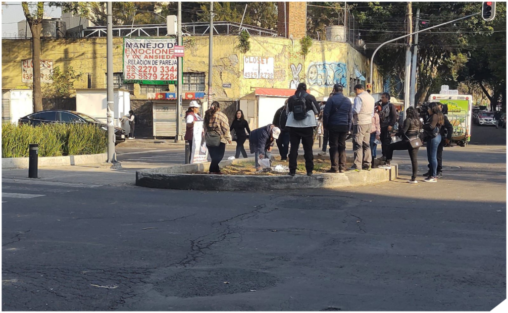 Bloqueo afuera de la Fiscalía CDMX. Foto: Juan Carlos Williams