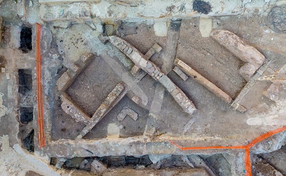 Las obras para la construcción de la futura estación de plaza Venecia han sacado a la luz restos arqueológicos de época romana y medieval. Foto: EFE.