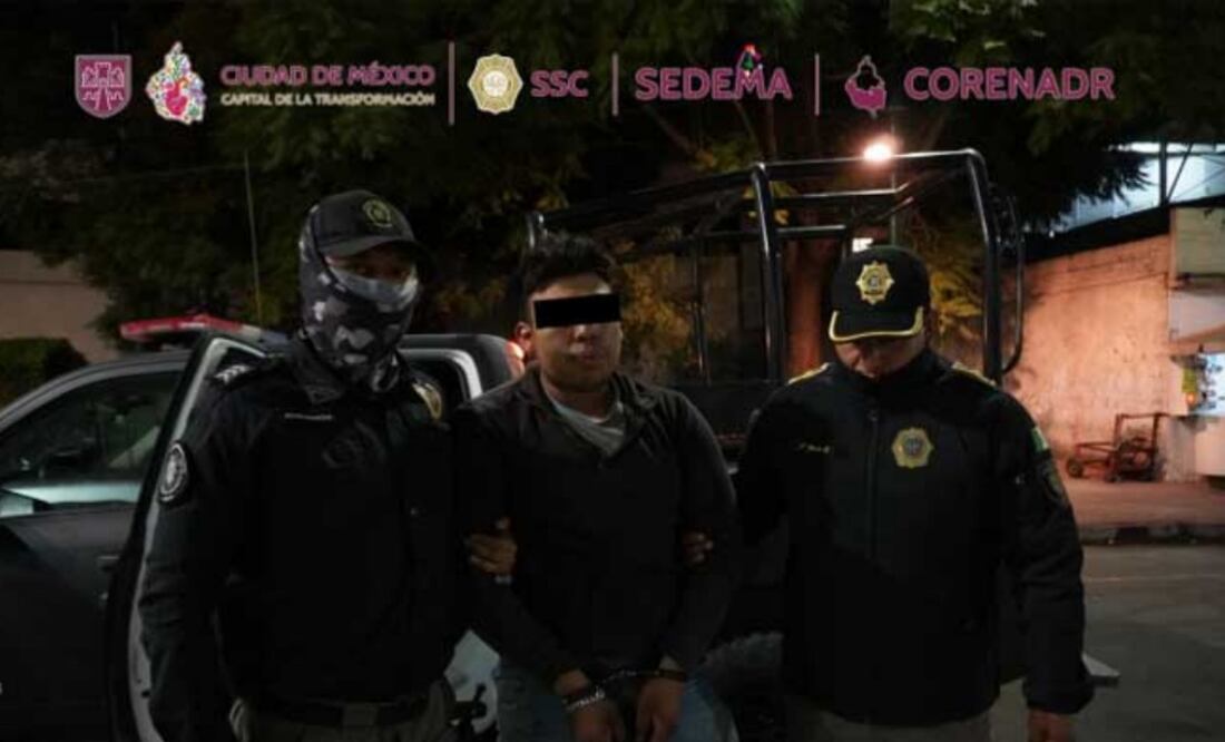 Detienen a joven por tala ilegal en San Miguel Topilejo, Tlalpan (18/12/2024). Foto: Especial