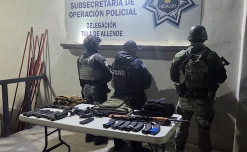Elementos del Ejército decomisan armas, equipo táctico y un vehículo durante patrullajes en Tula, Hidalgo; no reportan detenidos