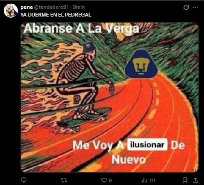 Meme del partido Pumas VS Juárez.
Imagen: X