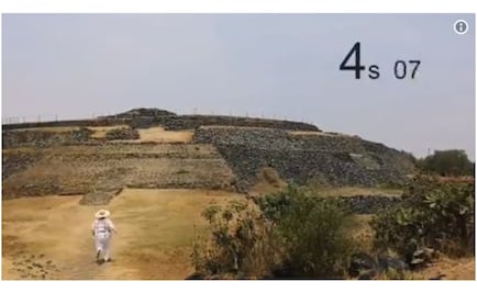 Ofrece Jesusa premio por subir la pirámide de Cuicuilco más rápido que ella 