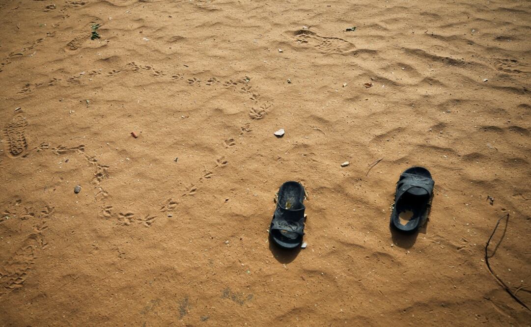 Slippers are pictured at the school compound in Dapchi in the northeastern state of Yobe, where dozens of school girls went missing after an attack on the village by Boko Haram – Photo: Afolabi Sotunde/Reuters 