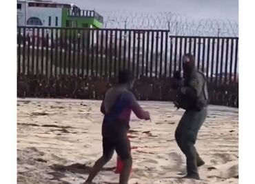 Pelea entre supuesto coyote y agente migratorio entre México y EU se hace viral