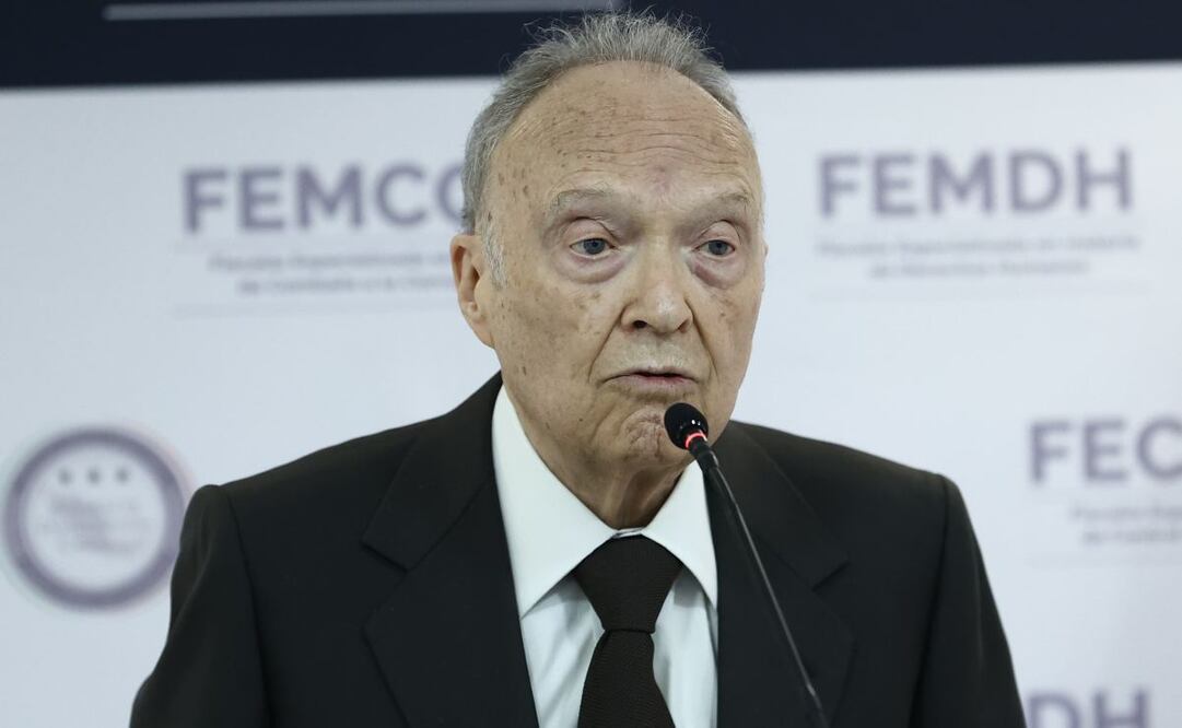Alejandro Gertz Manero, titular de la FGR, en conferencia de prensa este 19 de marzo del 2025. Foto: Gabriel Pano / EL UNIVERSAL