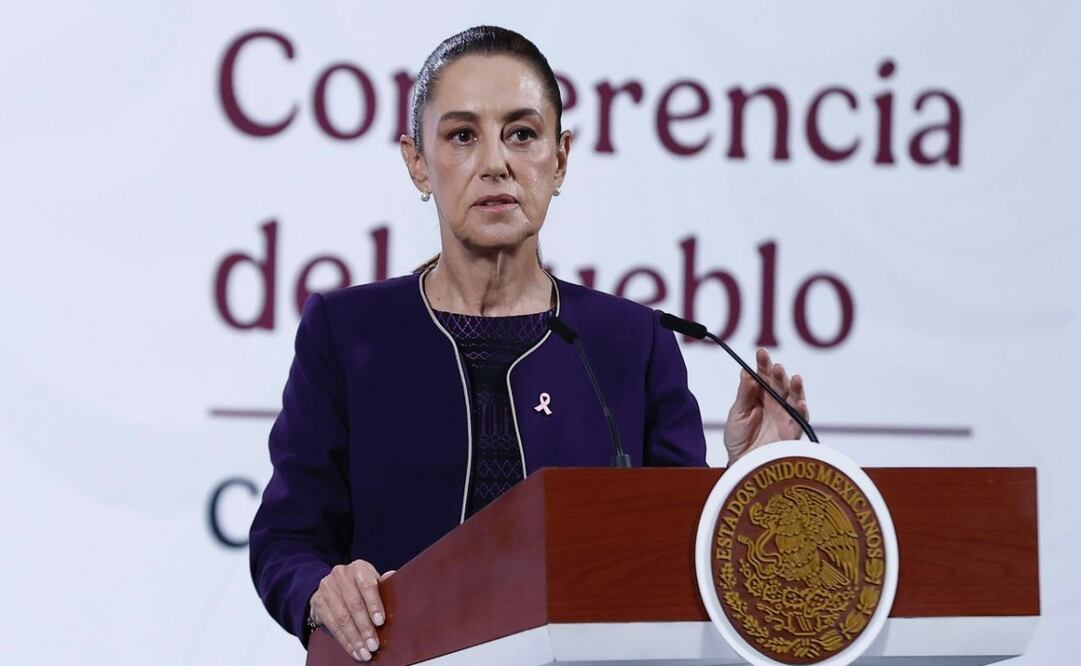 Claudia Sheinbaum en su conferencia matutina del 21 de octubre de 2025. Foto: Berenice Fregoso/EL UNIVERSAL