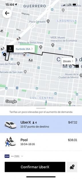 Paro de taxistas provoca tarifas elevadas en apps