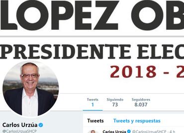 Carlos Urzúa se estrena en Twitter como secretario de Hacienda