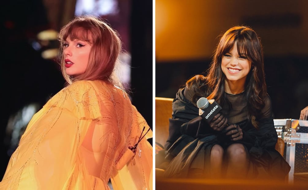 Este es el tipo de fleco que le favorece a los rostros ovalados. Foto: Instagram @taylorswift, @jennaortega