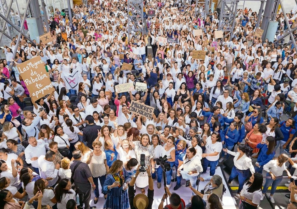La aspirante por el Frente Amplio por México dijo en Aguascalientes que ya tiene un plan para que el estado logre crecimiento y desarrollo, además de generar inversión. Foto: Especial