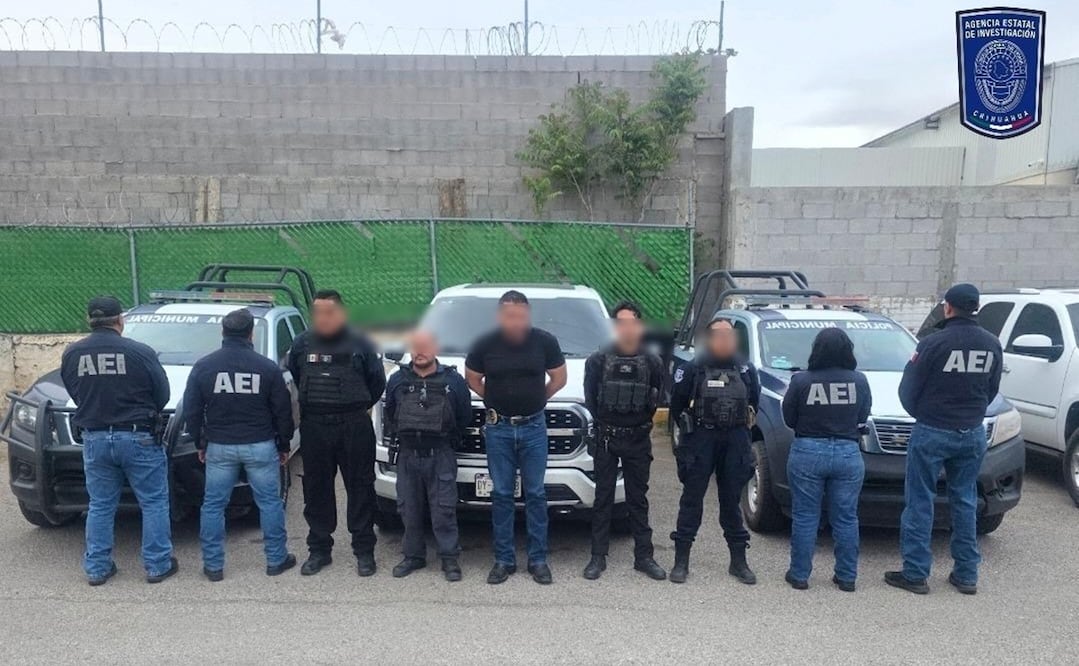 La detención se realizó el pasado viernes 10 de abril del 2026 en las instalaciones de Seguridad Pública Municipal de la localidad de la Junta. Foto: Fiscalía de Chihuahua