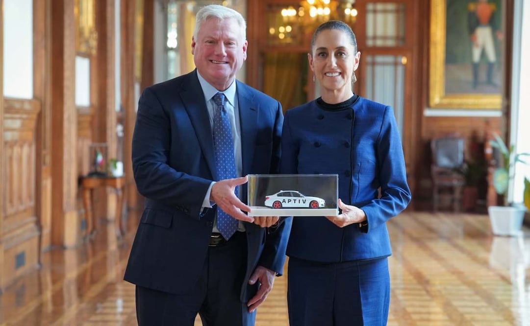 Sheinbaum recibe en Palacio Nacional a director de de Aptiv; es uno de los mayores exportadores de México, destaca. Foto: Claudia Sheinbaum