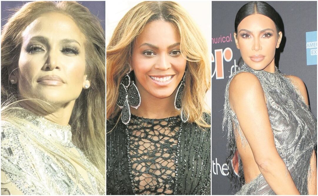 En la fotografía: Jennifer Lopez, Beyoncé y Kim Kardashian