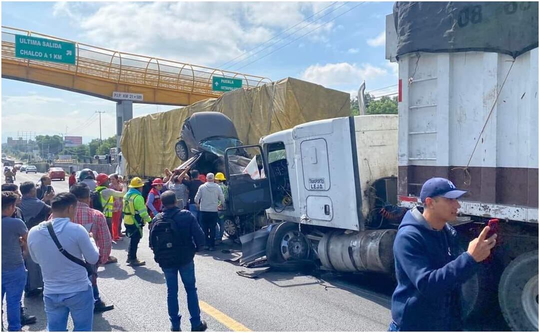 Accidente en la autopista México-Puebla