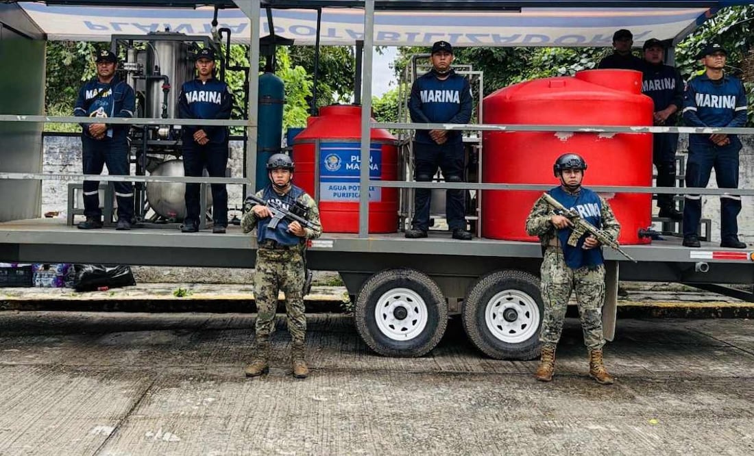 Plan Marina en su Fase de Auxilio brinda asistencia y apoyo humanitario a las personas afectadas por las fuertes lluvias. Foto: Especial.