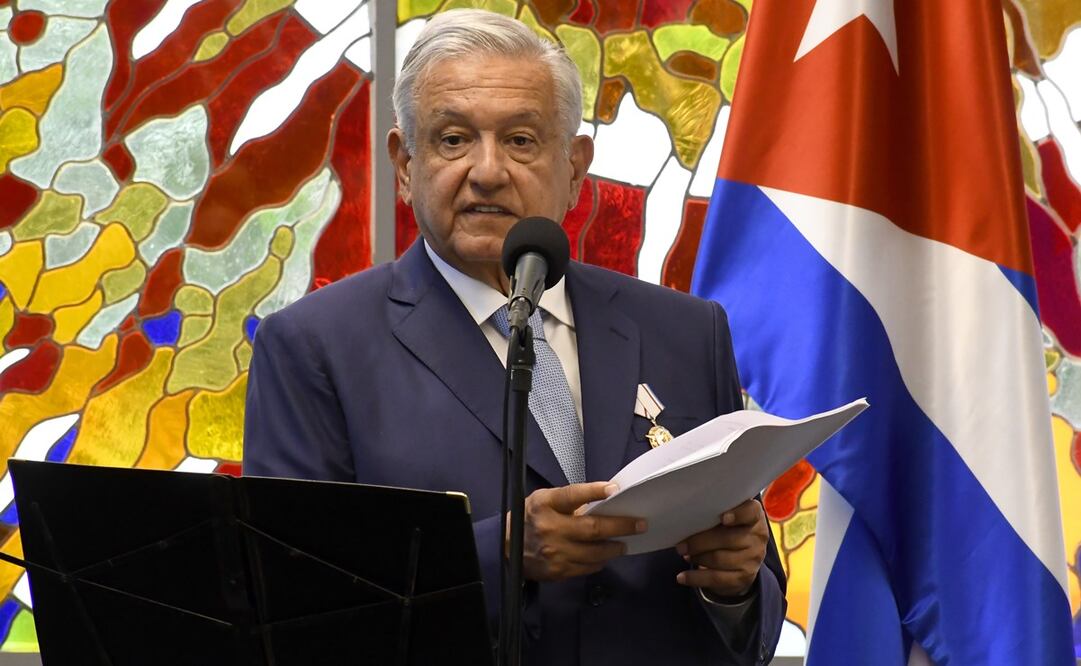 Discurso íntegro de AMLO en Cuba. Foto: Joaquín Hernández/ Xinhua.