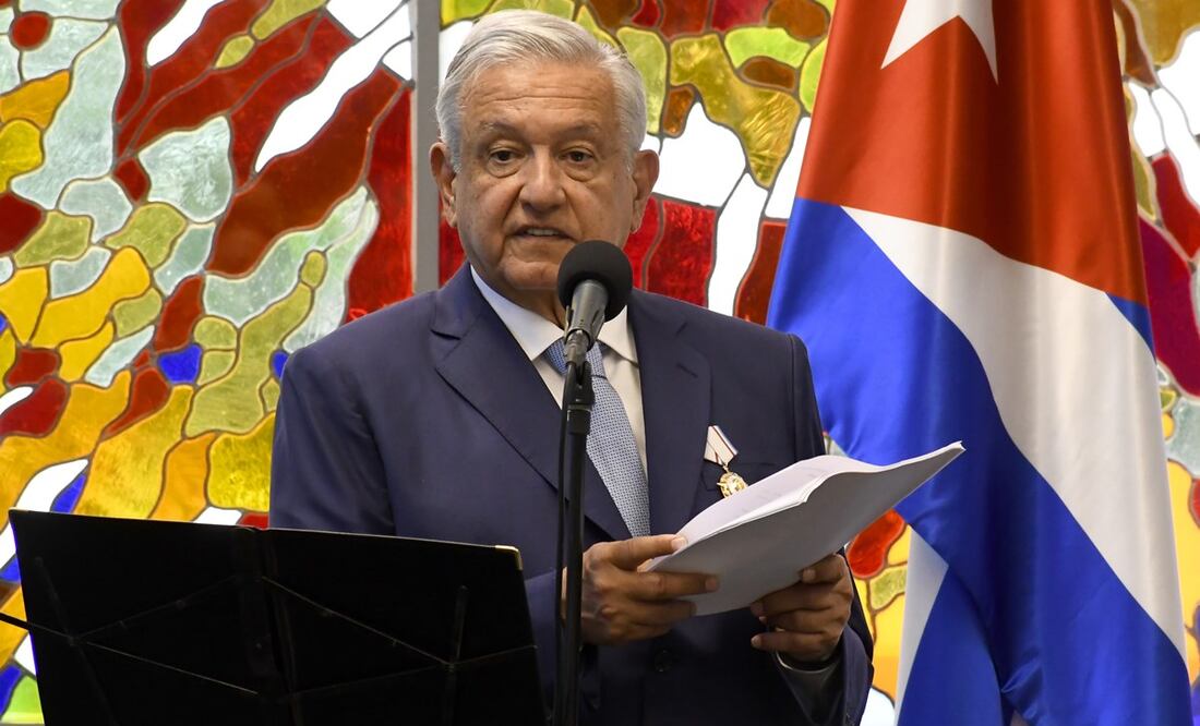 Discurso íntegro de AMLO en Cuba. Foto: Joaquín Hernández/ Xinhua.
