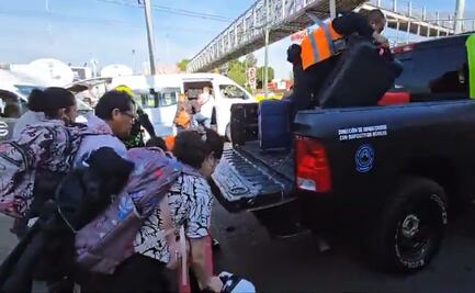 SSC-CDMX auxilia a viajeros tras bloqueo en el acceso a la Terminal 1 del AICM; padres de niños con cáncer que exigen medicamentos