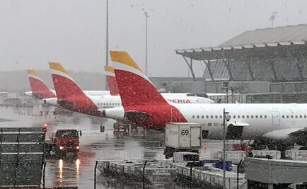 Cancelan 70 vuelos en España por temporal de nieve 