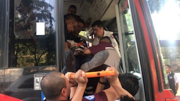 Choque entre dos unidades de Metrobús deja 16 lesionados en Insurgentes Sur; no hay heridos de gravedad