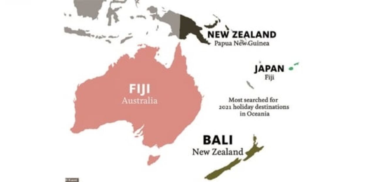 Los lugares más buscados para viajar en 2021