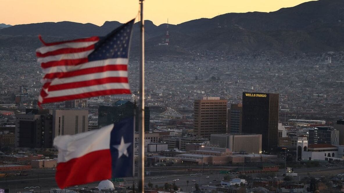 El Paso, Texas, es una de las principales ciudades en la frontera de EU y México. Foto: Getty Images 
