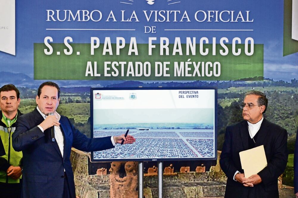 El gobernador Eruviel Ávila dio a conocer los avances de los preparativos para la visita del papa Francisco al municipio de Ecatepec, el 14 de febrero (ESPECIAL)